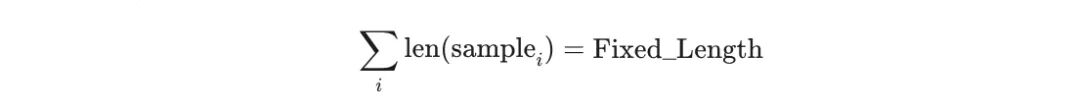 Sample lengths sum to a fixed length under fixed-length packing