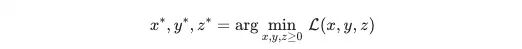 Optimal parameter objective under non-negative constraints